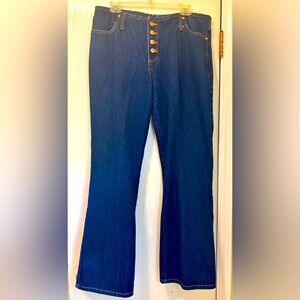 Vintage 90s No Excuses High Rise Blue Denim Jeans Womens Size 15/16 (35x30.5)